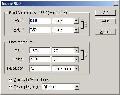 image settings